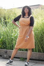 Load image into Gallery viewer, Brown Midi Overall Dress