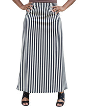 Load image into Gallery viewer, Striped Cream and Black Maxi Skirt