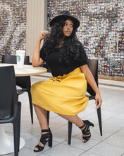 Load image into Gallery viewer, Mrs.Missy Mustard Yellow Midi Skirt