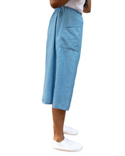 Load image into Gallery viewer, Sky Blue Double Button Midi Skirt