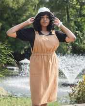 Load image into Gallery viewer, Brown Midi Overall Dress