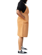 Load image into Gallery viewer, Brown Midi Overall Dress