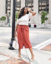 Load image into Gallery viewer, Royal Rustic Midi Skirt
