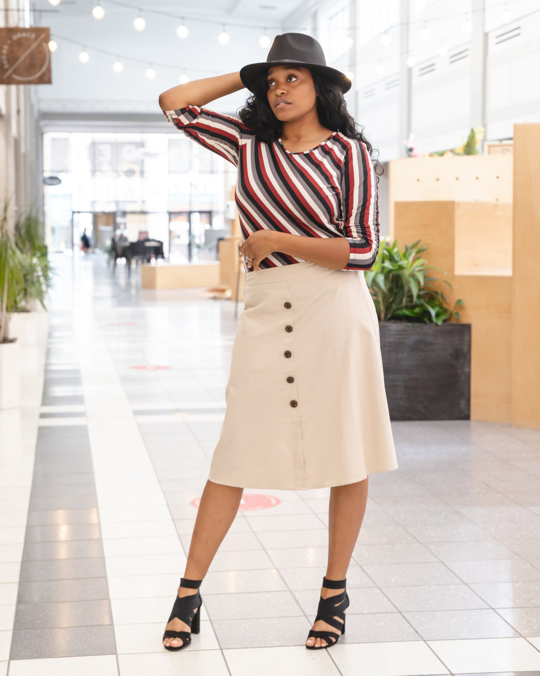 Tan A-Frame Skirt