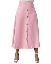 Load image into Gallery viewer, Elegant Maxi Pink A-Frame Skirt
