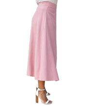 Load image into Gallery viewer, Elegant Maxi Pink A-Frame Skirt
